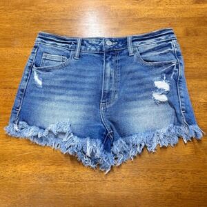 Willow Root Vintage Dad Jean Denim‎ Shorts Distressed Frayed Hem Size 26